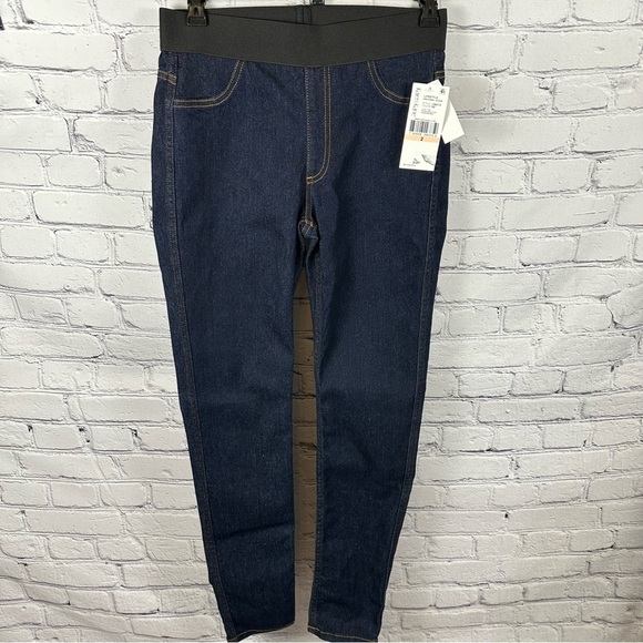 Karen Kane Slim Leg Stretch Denim Jeans Jeggings Pull-On Dark Rinse Indigo 2 NWT - Picture 4 of 10
